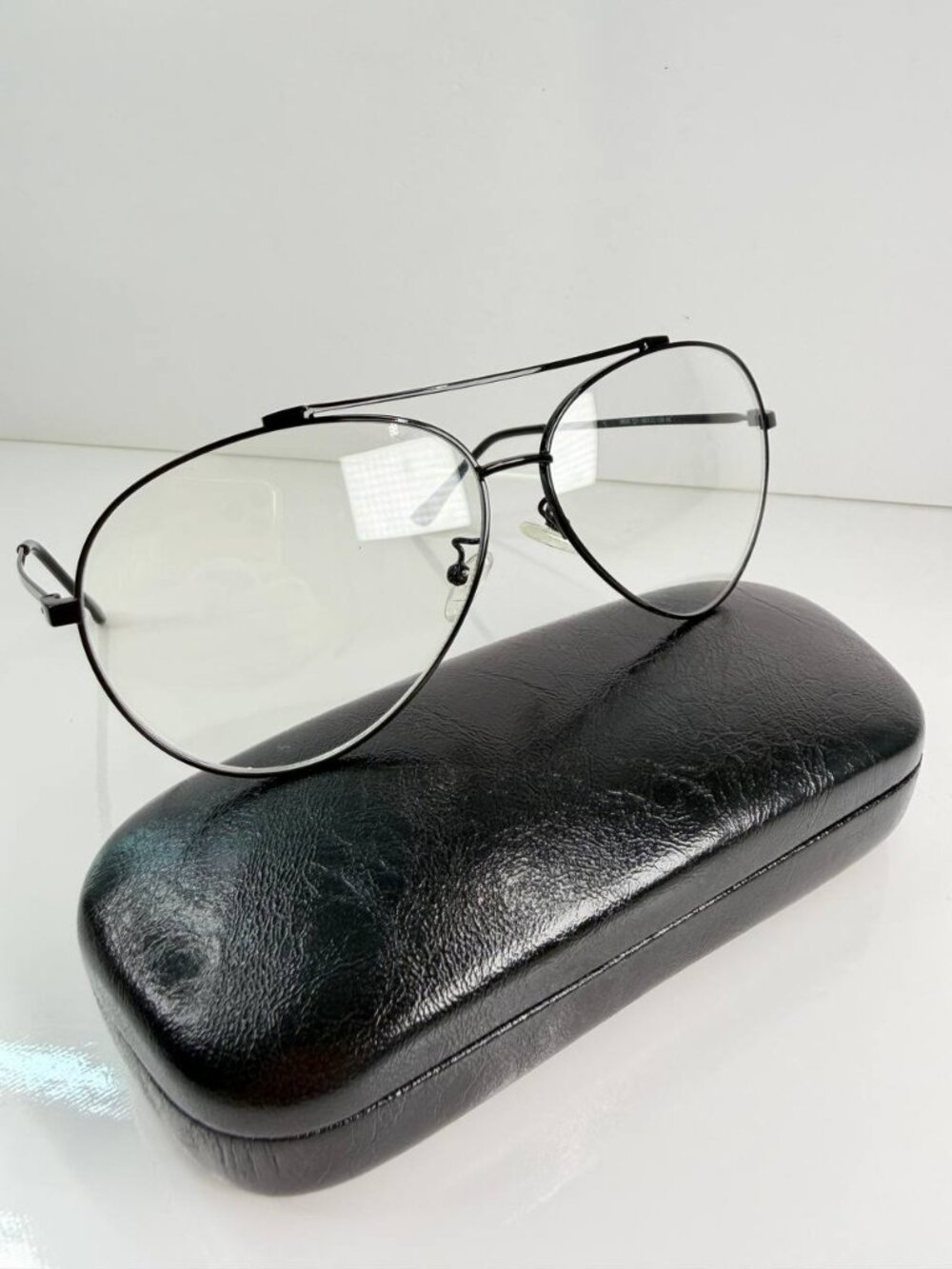Cyxus Aviator Blue-Light / Clear Lens Glasses – Protective Case Included